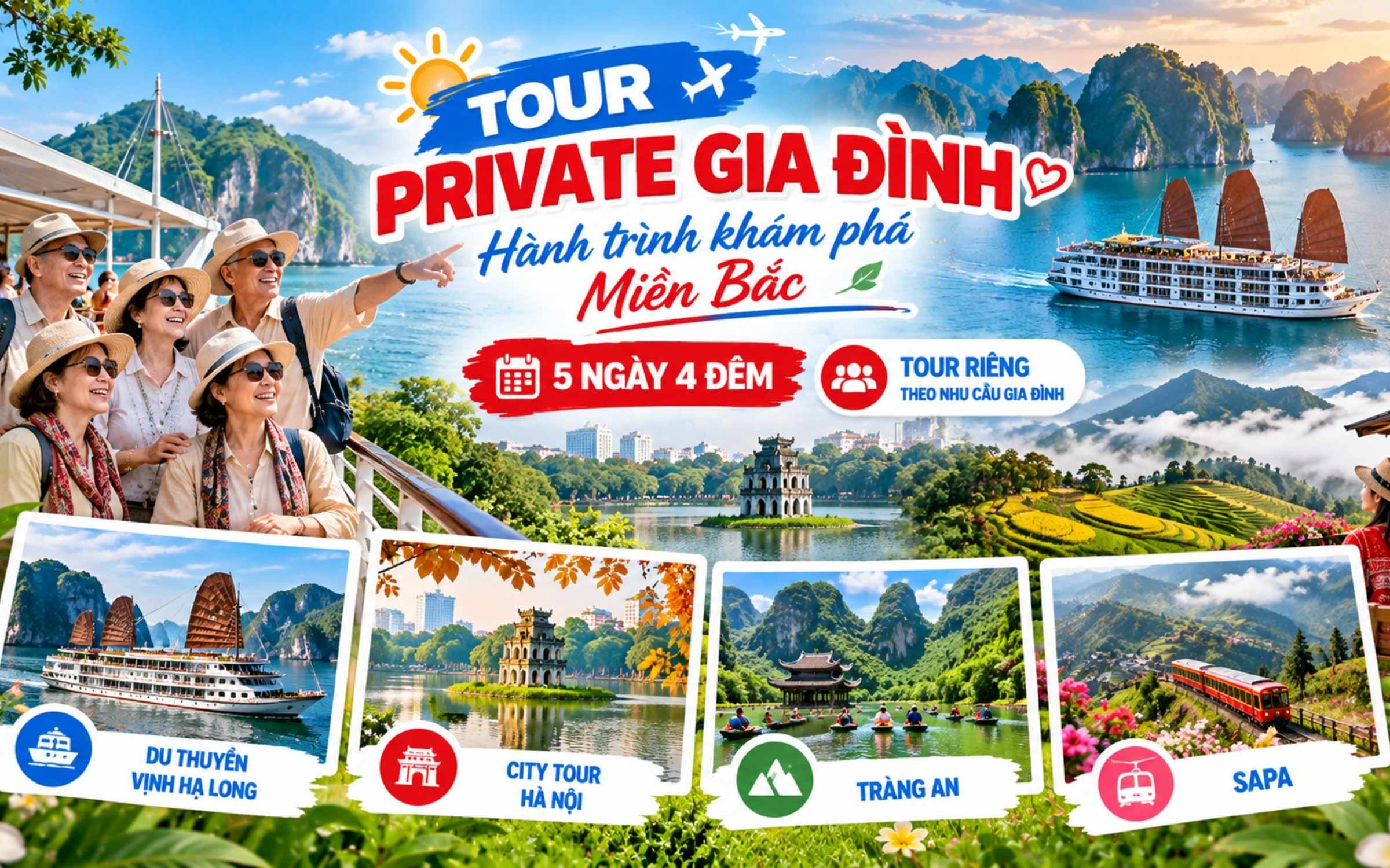 Team Gia đình: Du Thuyền Hạ Long - Hà Nội - Sapa