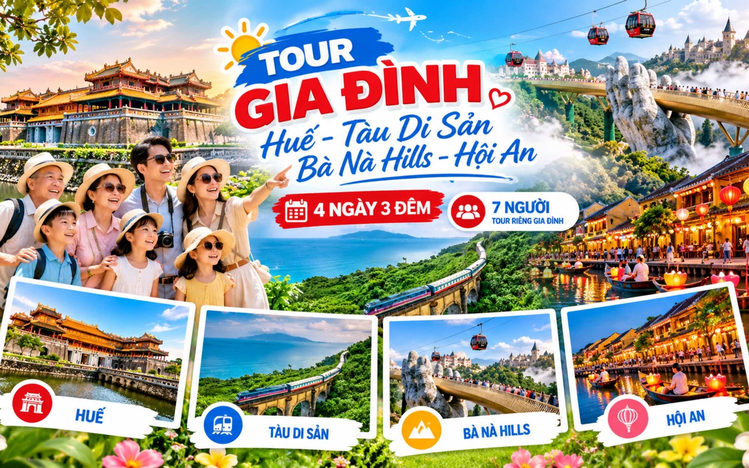 Tour gia đình: Huế - Tàu di sản - Đà Nẵng